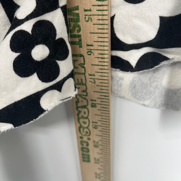 Wild Fable Womens Black White Floral Print Flower Power Cropped Hoodie Size L - Picture 5 of 5